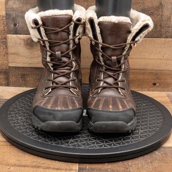 VINTAGE LUGZ TAMBORA WOMENS BOOTS RAIN SNOW BROWN LEATHER LACE UP LINED SIZE 9.5 - Picture 2 of 9